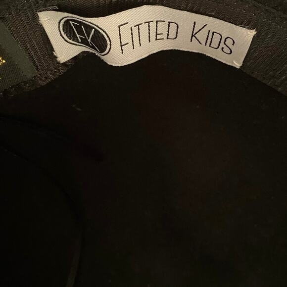 FK Fitted Kids 100% Wool Bowler Cap Hat Fedora Brim Black Tan - Picture 4 of 5